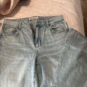 Garage Blue Straight Leg Jeans Classic Style